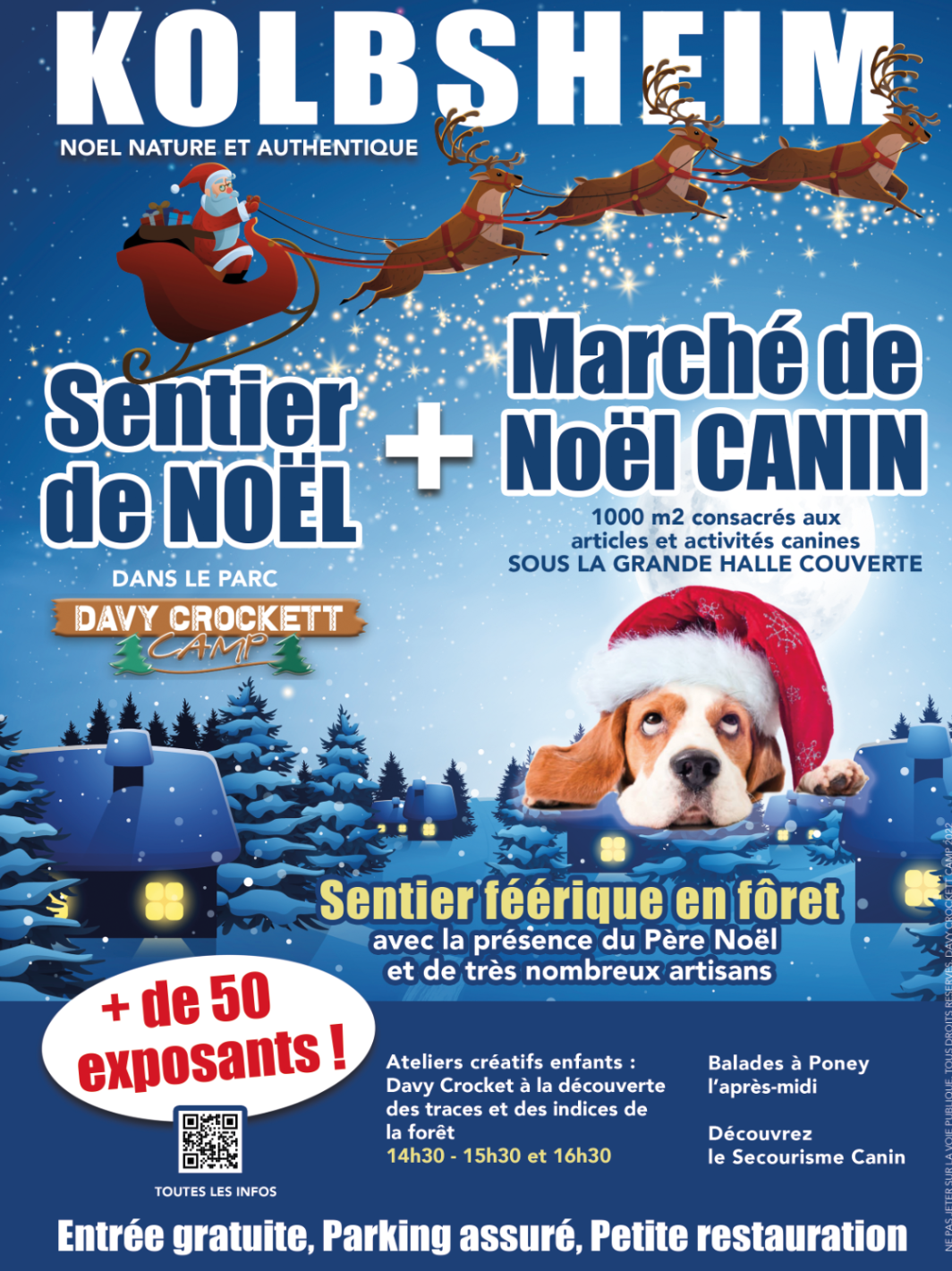 Sentier de Noël Davy Crockett Camp